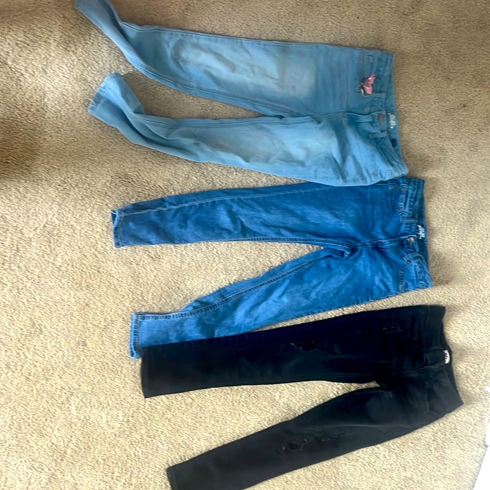 3 pairs of jeans for girls size 10